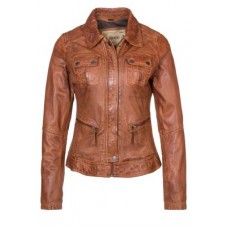 Marx Brown Women Leather Jacket